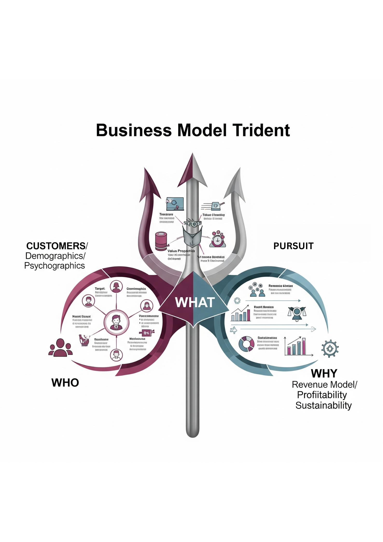 Business Model Trident Canvas Printable PDF A4/US Letter